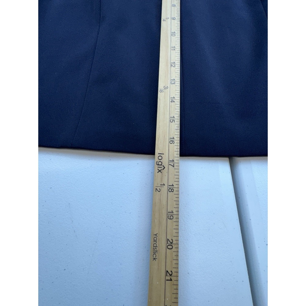 Vintage Laundry by Shelli Segal Women's Pleated Lined Navy Mini Skirt Size 12 - Picture 9 of 12
